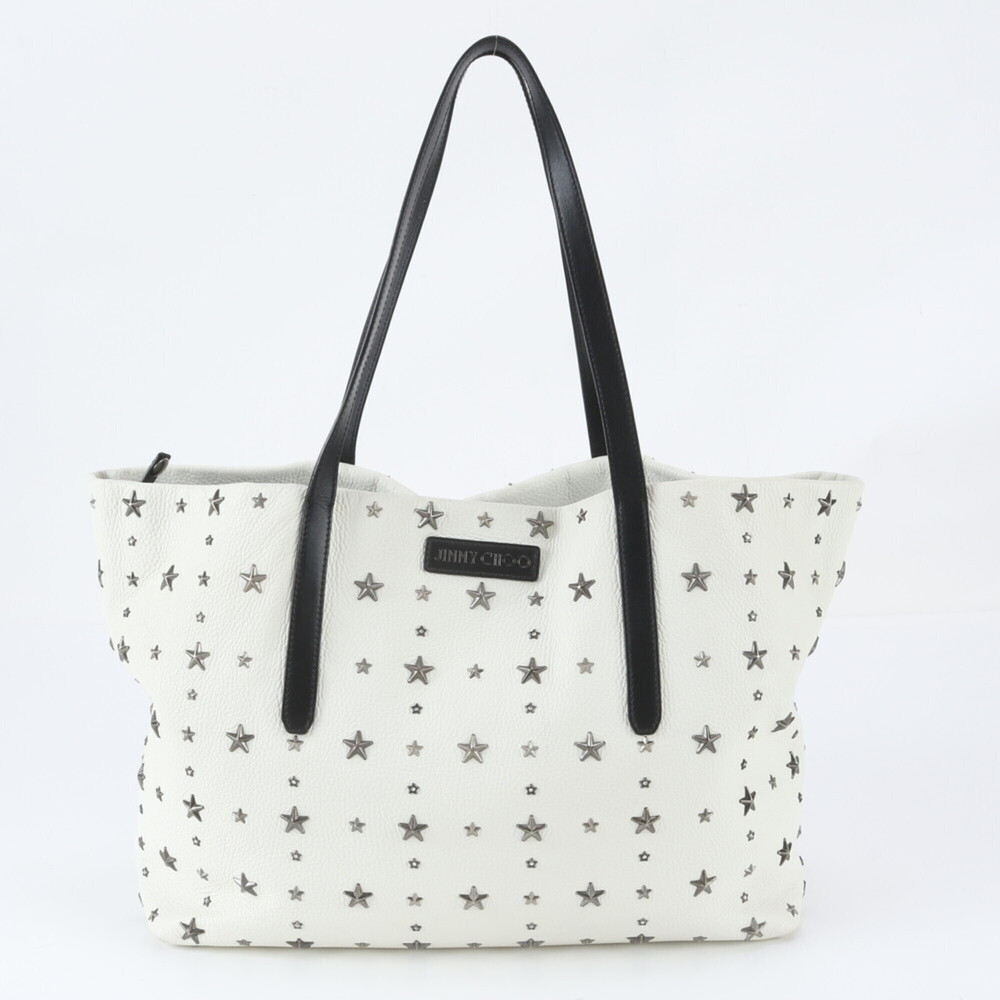 Jimmy Choo Sophia Star Studded Leather Tote Bag Shoulder Handbag for Women